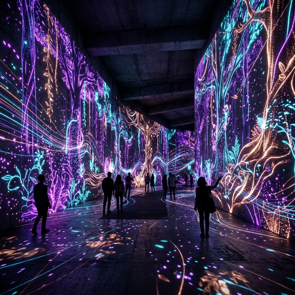 Immersive Digital Forest Projection Mapping Installation