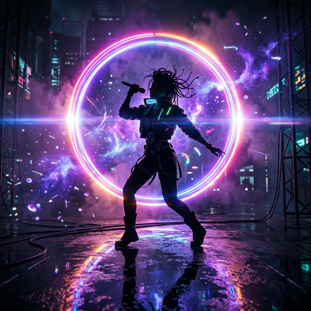Cyberpunk Music Video Scene
